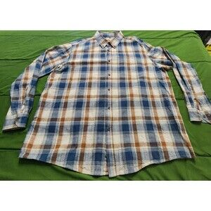 Faded Glory Long Sleeve Button Down Men's Checkered Shirt Size XL